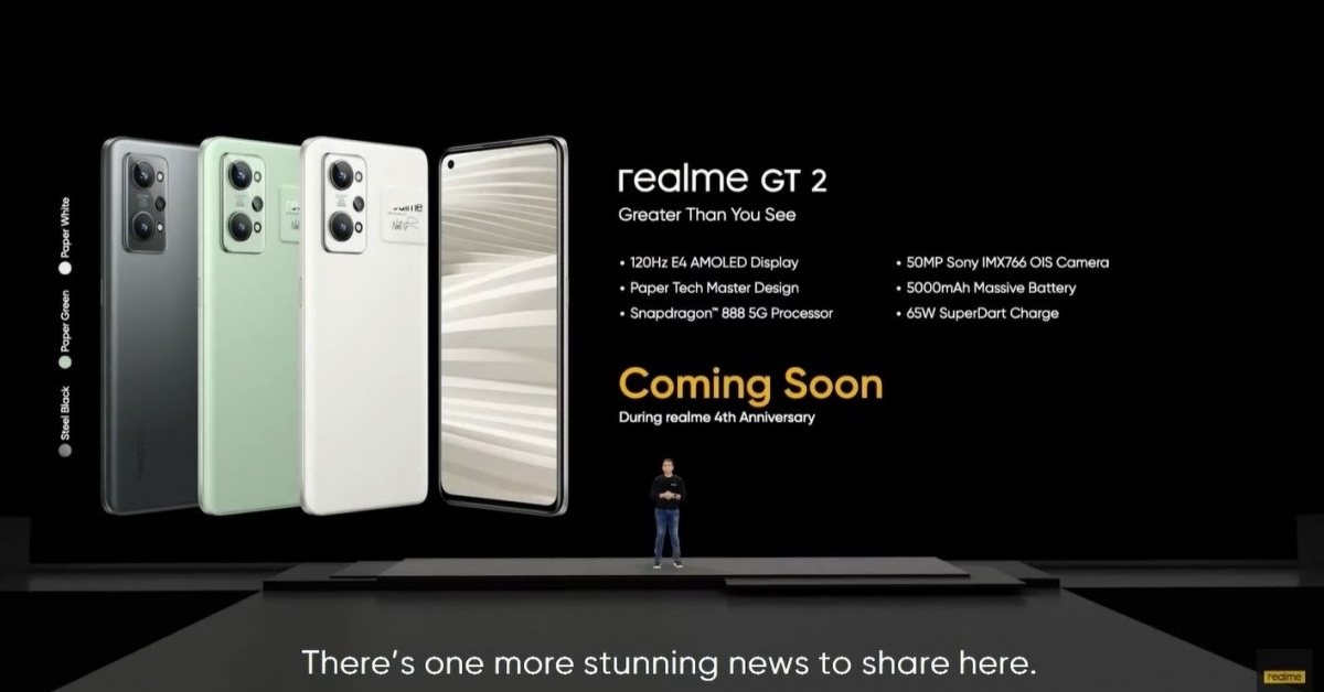 CEO คอนเฟิร์ม Realme GT2 และ GT Neo3 จะเปิดตัว 4 พฤษภาคมนี้ที่ประเทศอินเดีย